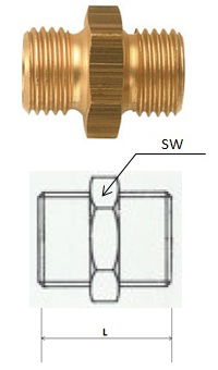 Rectus (DN 17/17K) R 3/8 x R 3/8 KON csatlakozású kettős karmantyú termék fő termékképe