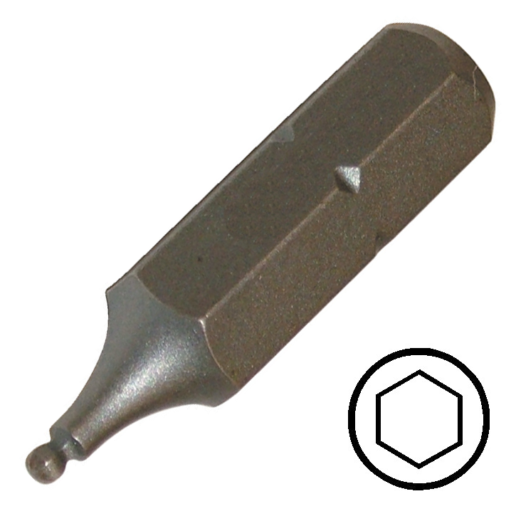 KENNEDY 4.0 mm gömbvégű hatszög csavarbehajtó bit 1/4" hatszög illesztéssel, 25 mm termék fő termékképe