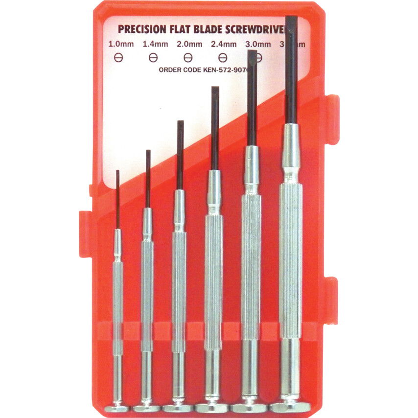 KENNEDY Műszerész csavarhúzó készlet, lapos, 1.0 - 3.8 mm, 6 részes termék fő termékképe