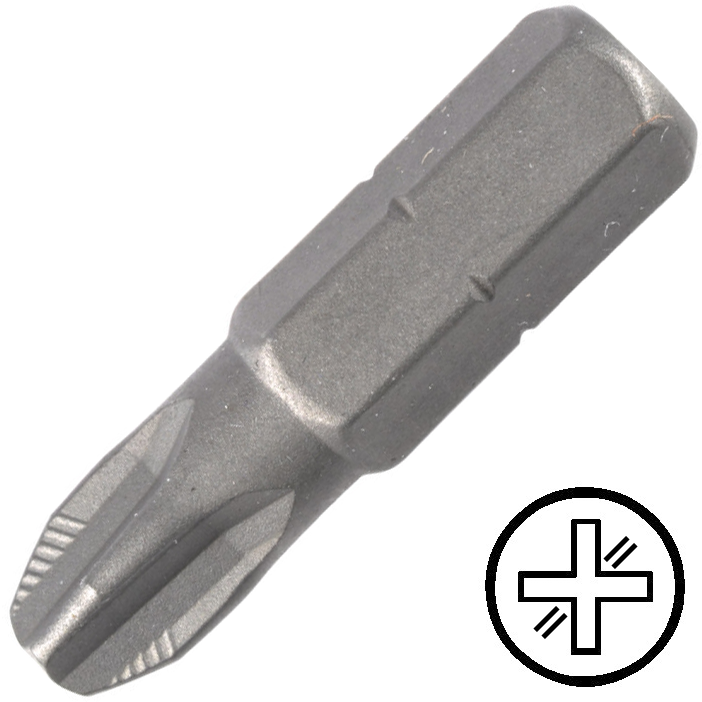 KENNEDY No.2R Phillips ACR II bordázott keresztpontos csavarbehajtó bit 1/4" hatszög illesztéssel, 25 mm termék fő termékképe