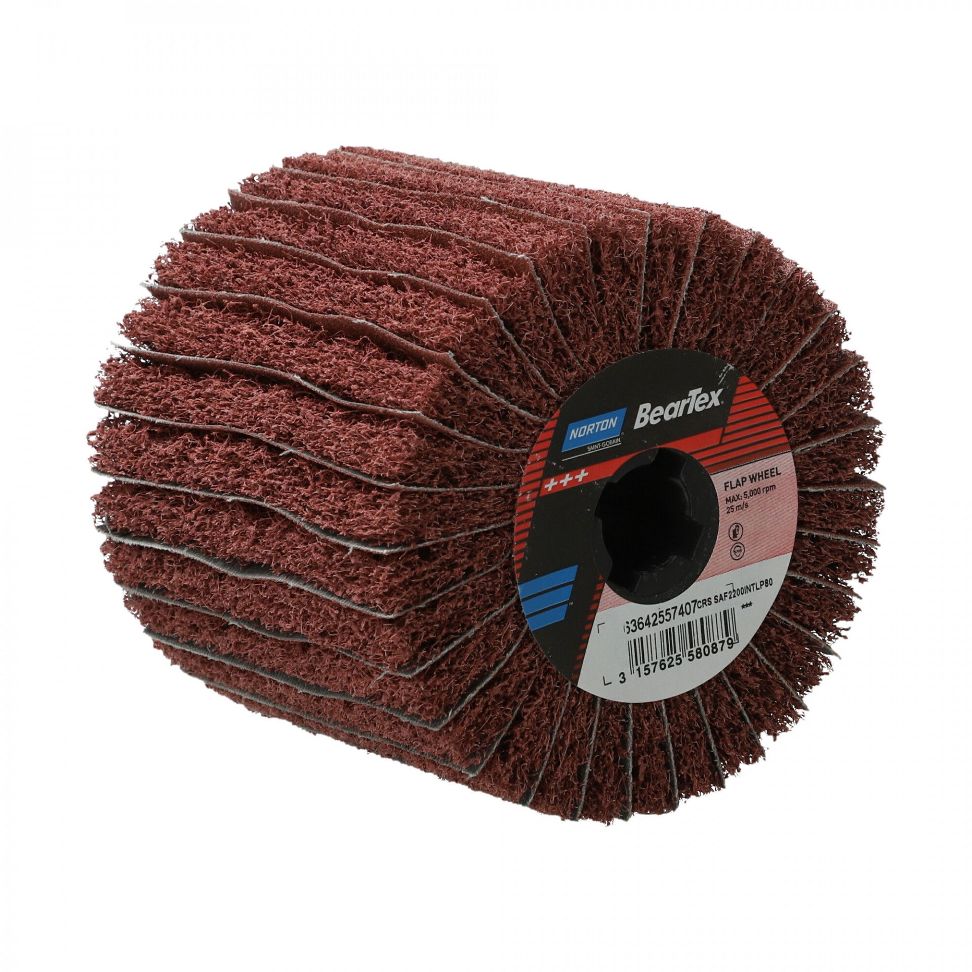 Satinex Beartex kombinált lamellás rost csiszolókorong Ø110x100x19mm Coarse A+P80 termék fő termékképe