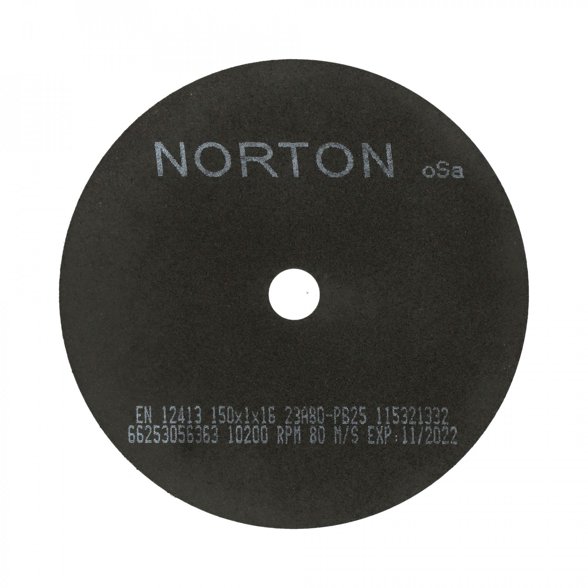 Norton Preciziós gépipari erősítés nélküli vágókorong 150x1x20 mm 57A 60 P B25, 25 db/csomag termék fő termékképe