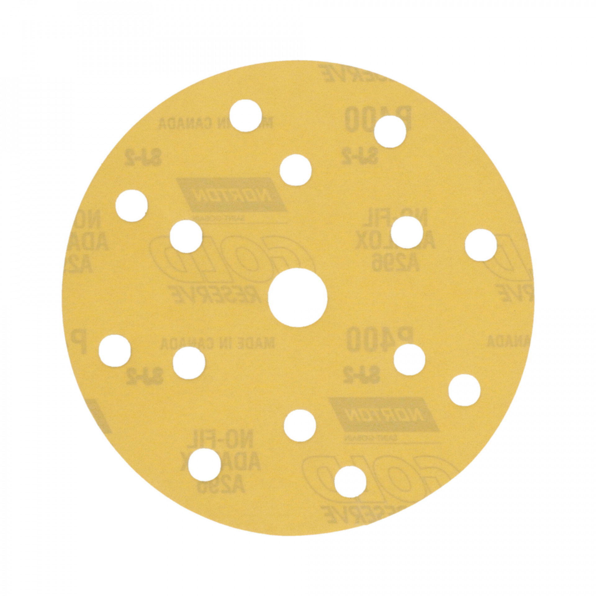 Norton Gold Reserve A296  tépőzáras csiszolókorong Ø150mm P400, 100 db/csomag termék fő termékképe