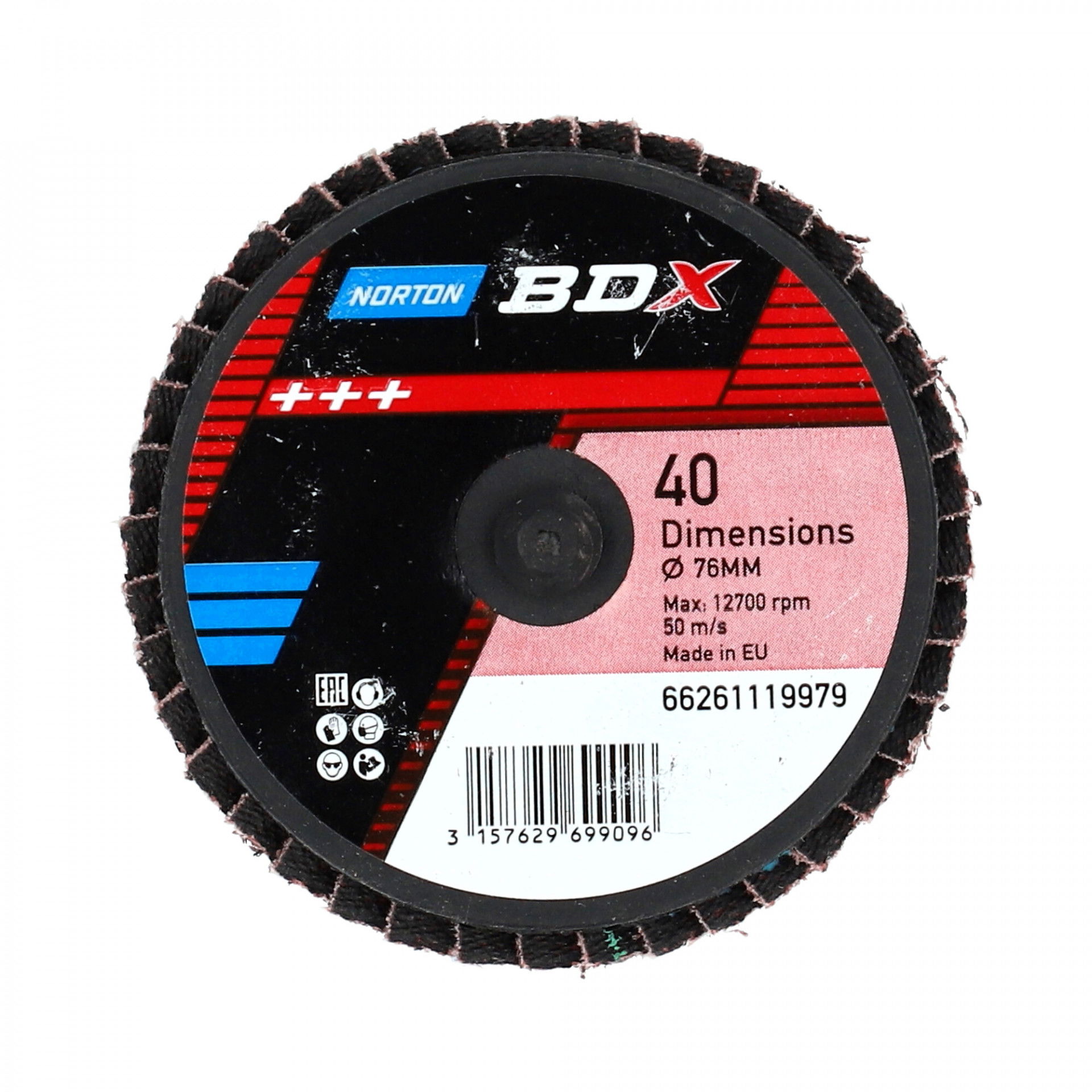 Norton Speedlok BDX R766 TR lamellás csiszolókorong Ø75mm P40, 10 db/csomag termék fő termékképe