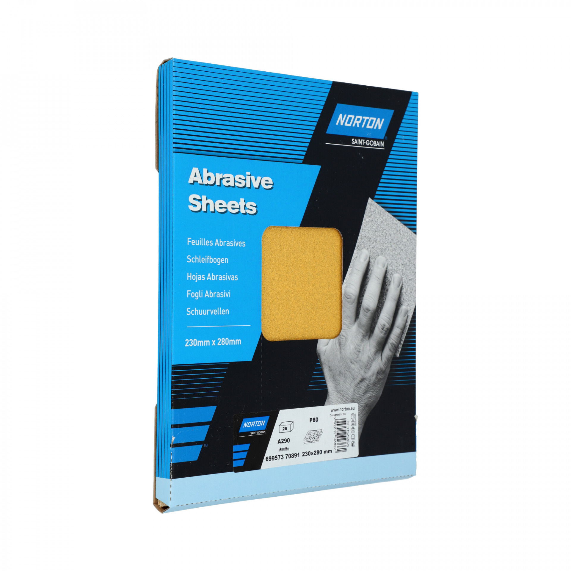 Norton Clipper A290 eltömődés mentes csiszolópapír 230x280mm P80, 25 db/csomag termék fő termékképe