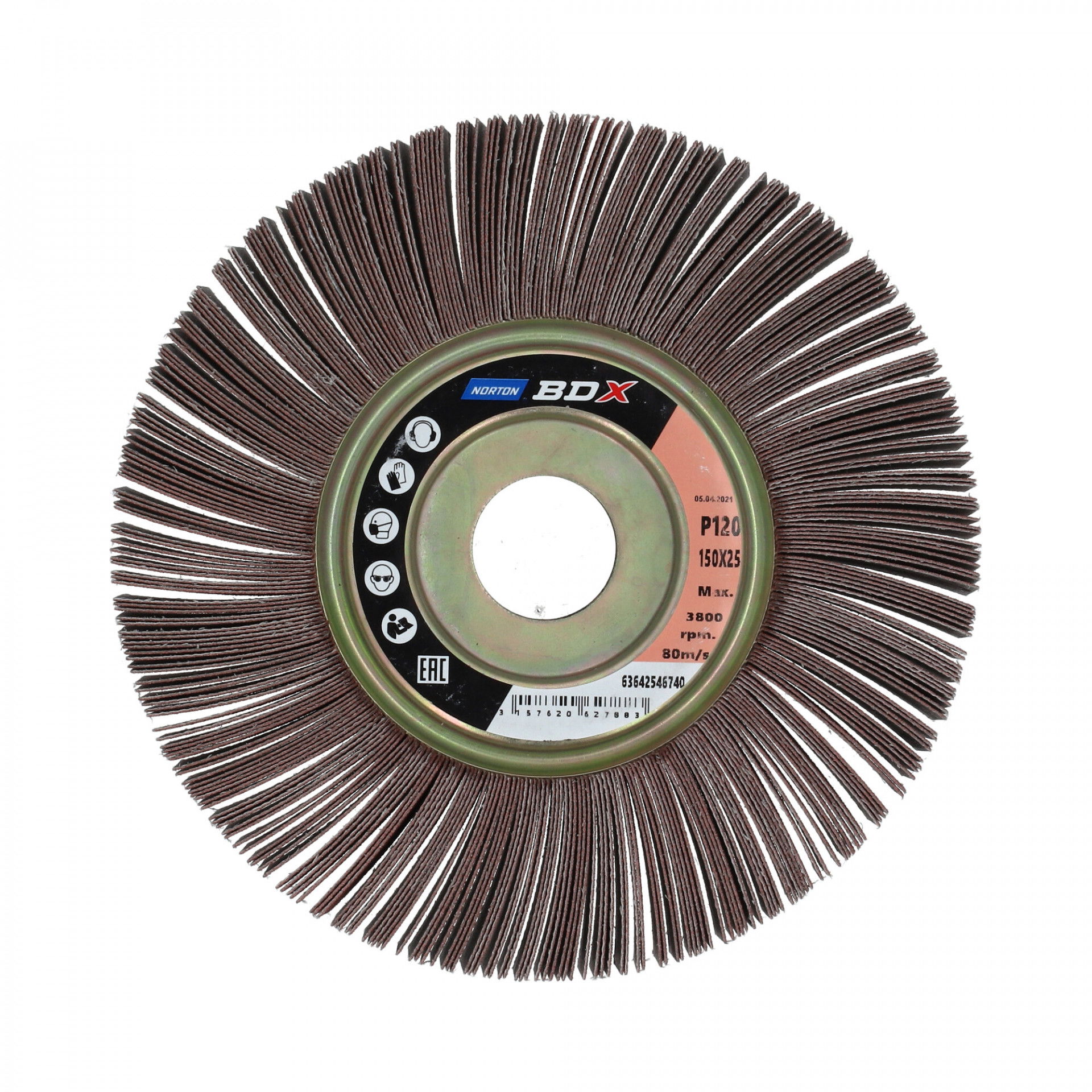 Norton R207Plus szaturnusz lamellás csiszolókorong Ø150x25x25mm P120, 2 db/csomag termék fő termékképe