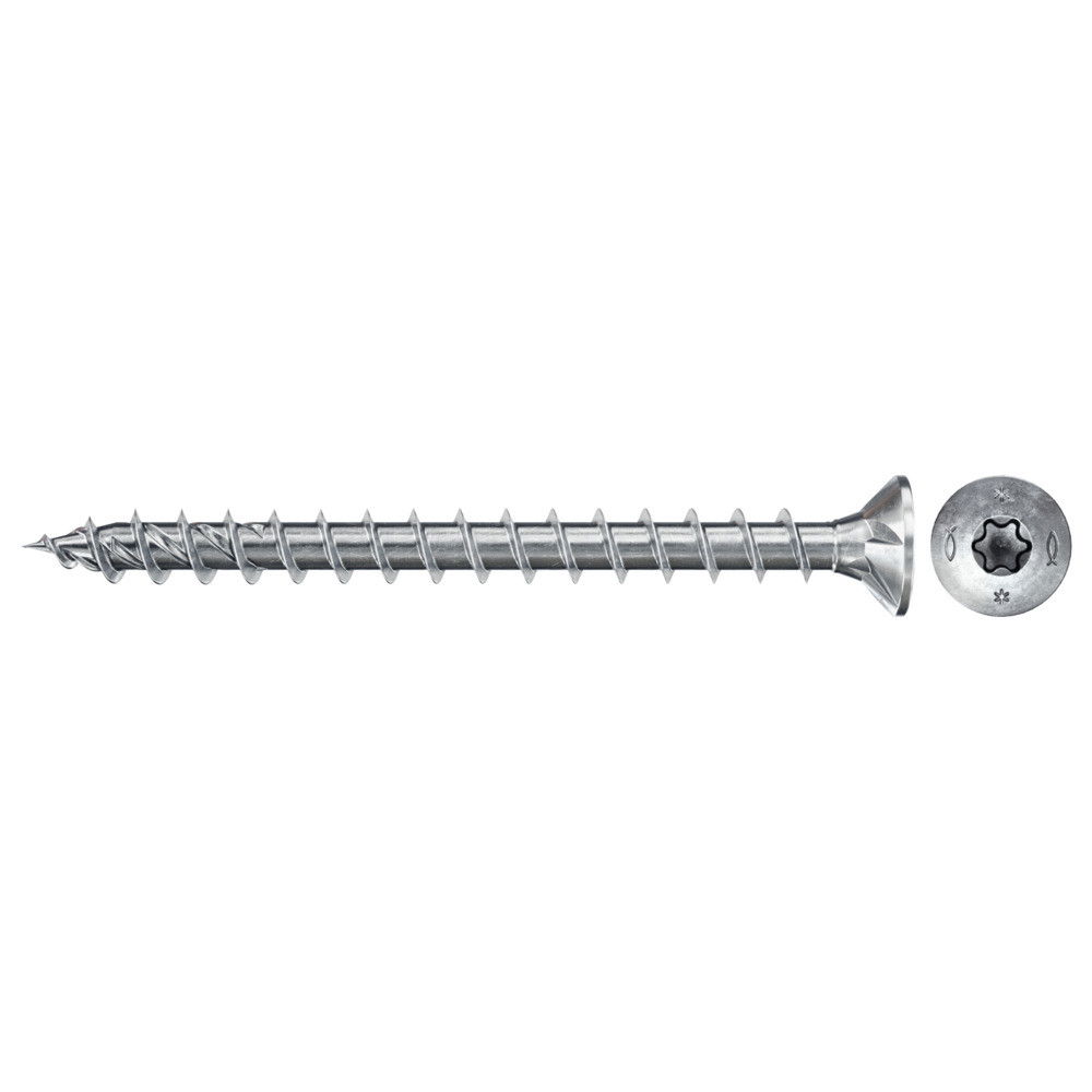 Fischer FPF II CTF 5.0 x 35 BC 500 süllyesztett fejű, kékre horganyzott, végigmenetes forgácslapcsavar TX behajtással, 500 db/csomag termék fő termékképe