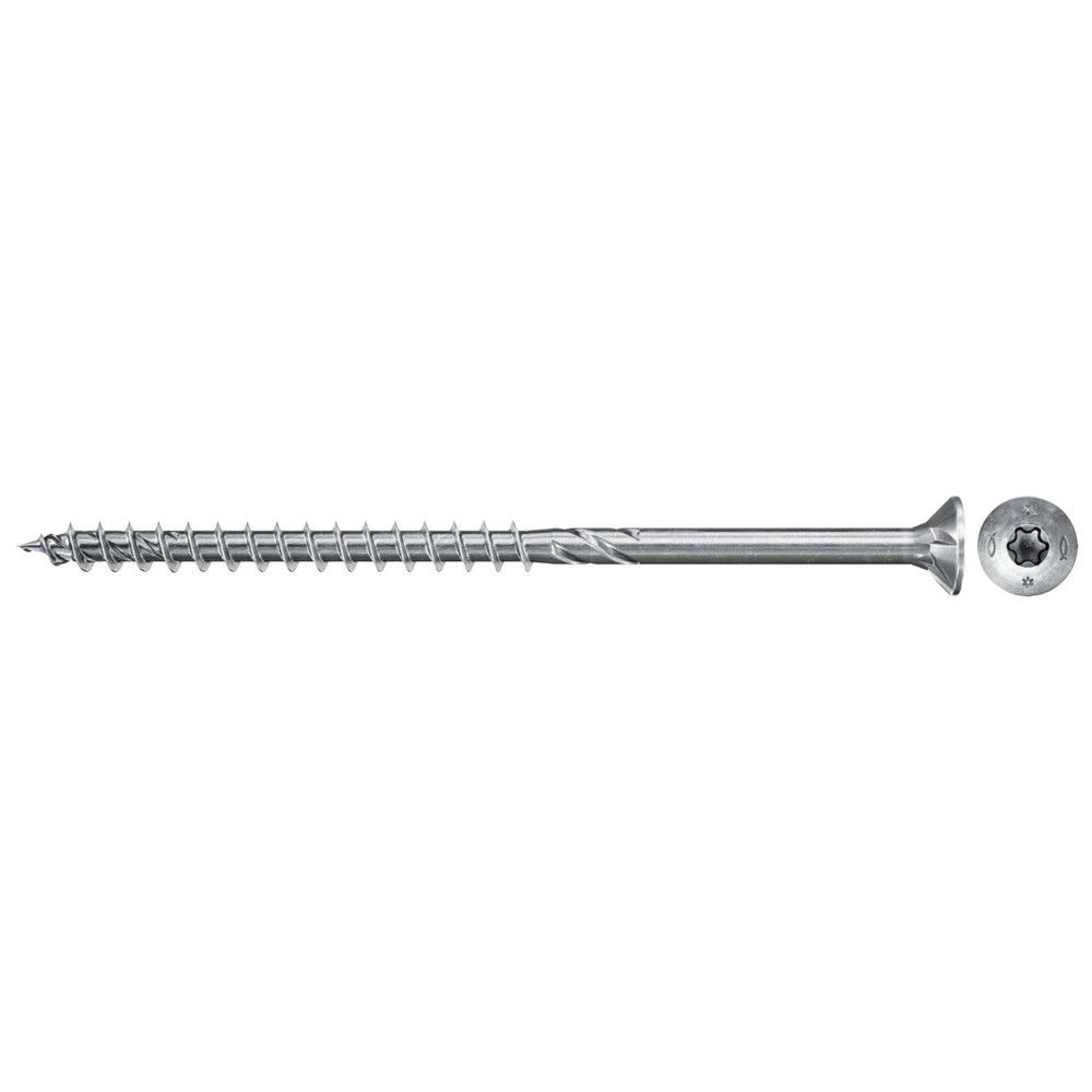 Fischer FPF II CTX25P 5.0 x 60 BC 200 süllyesztett fejű, kékre horganyzott forgácslapcsavar részmenettel, 200 db/csomag termék fő termékképe